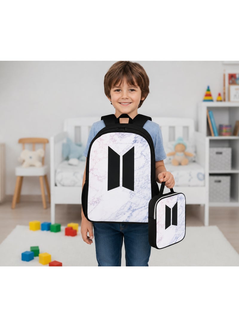 Backpack A uniquely designed school backpack set for children, consisting of 3 pieces (backpack + pencil case + lunch bag), suitable for elementary school students and children aged 5 to 10 years, for daily use and school. - Image 3