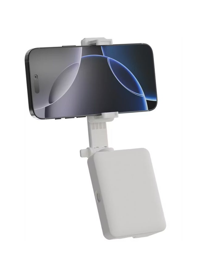 porodo Blue Porodo Lifestyle 3-in 1 Bluetooth Selfi Stick with Detachable Fill Light & Stand, 360° Rotation, Extendable Arm, 12 Hours Working Time - White - Image 2