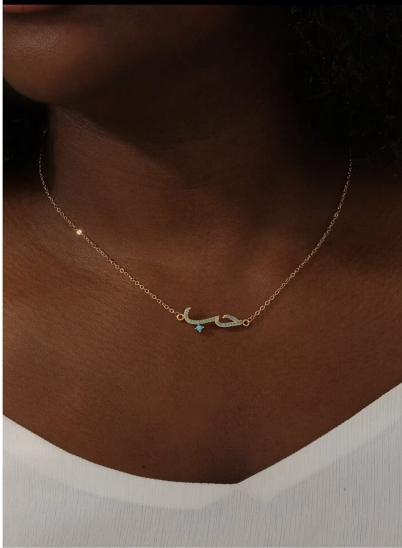 YUCCA Rhinestone Necklace with a Distinctive Love Phrase Design and Decorated with Shiny Stones - Image 2