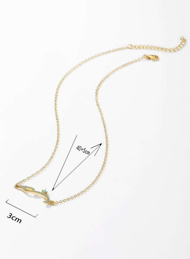 YUCCA Rhinestone Necklace with a Distinctive Love Phrase Design and Decorated with Shiny Stones - Image 3