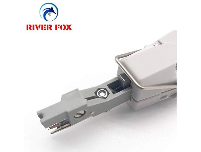 RIVER FOX أداة ثقب لوحة توصيل كابل الهاتف الاحترافية KD-1 لشبكة الإيثرنت CAT5 CAT6 وحدة كرون بزاوية 45 درجة - Image 3