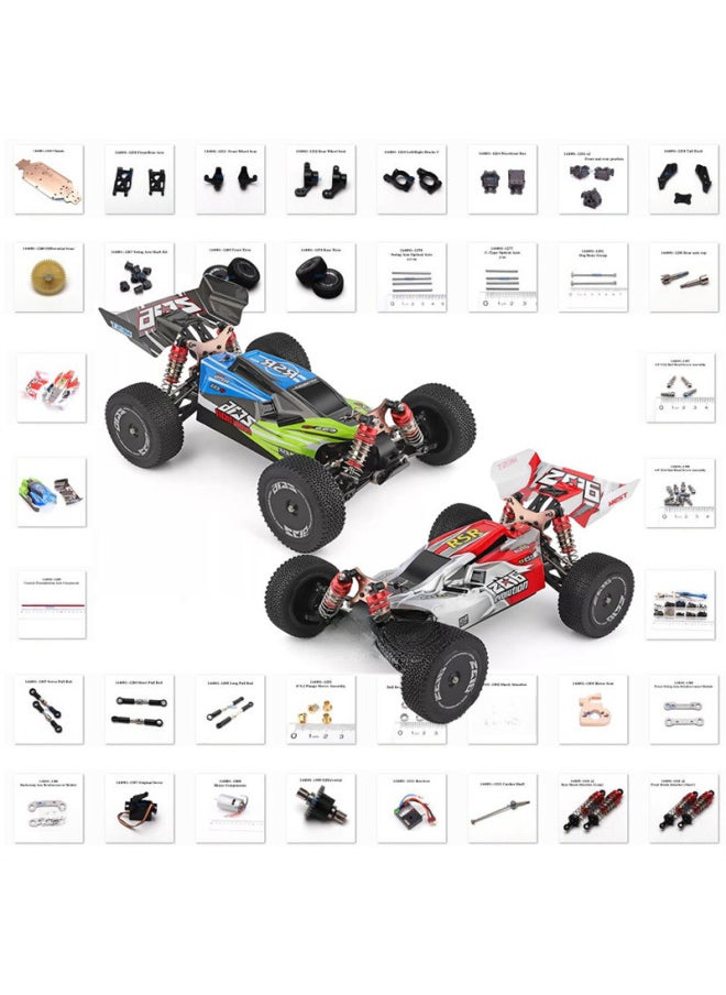 Weili WLtoys144001 High-speed Remote Control Car Original Parts 1:14 Metal Parts-Color:1249 Underbody Group  - Image 2