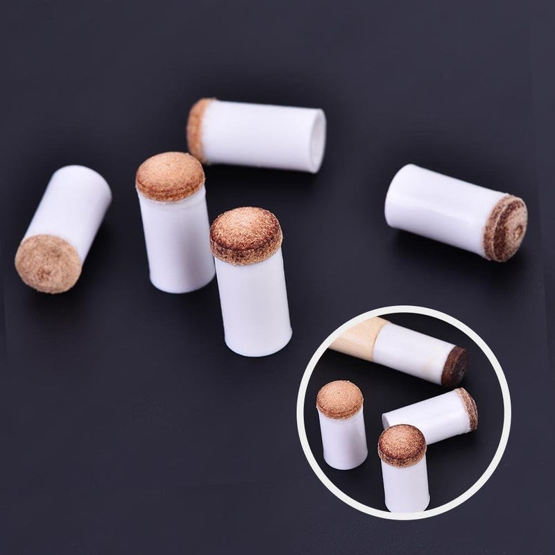 comfrt 10Pcs Cue Tips Billiard Replacement with Pool Cue Stick Ferrules Parts - Image 3