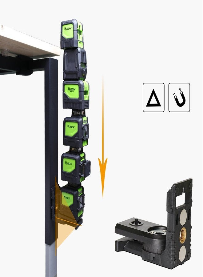 Huepar Laser Level L-shape Laser Level Adapter - Huepar Magnetic Pivoting Base for Wall & Ceiling Mount, alternative to a standard 1/4" and 5/8" thread - Image 3