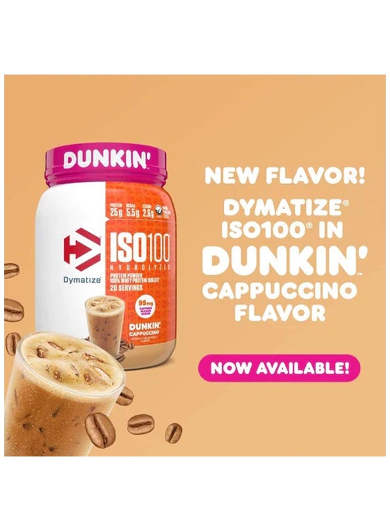 Dymatize Iso100 Whey Protein Isolate 20 Servings Dunkin Cappuccino - Image 5