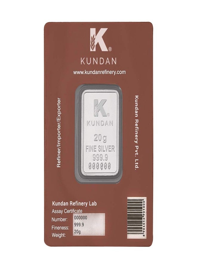 Kundan 20g (999.9) Durga Mata Silver Colour Bar - Image 4