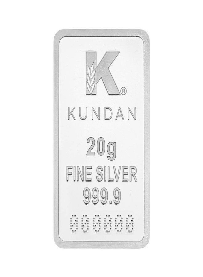 Kundan 20g (999.9) Durga Mata Silver Colour Bar - Image 2