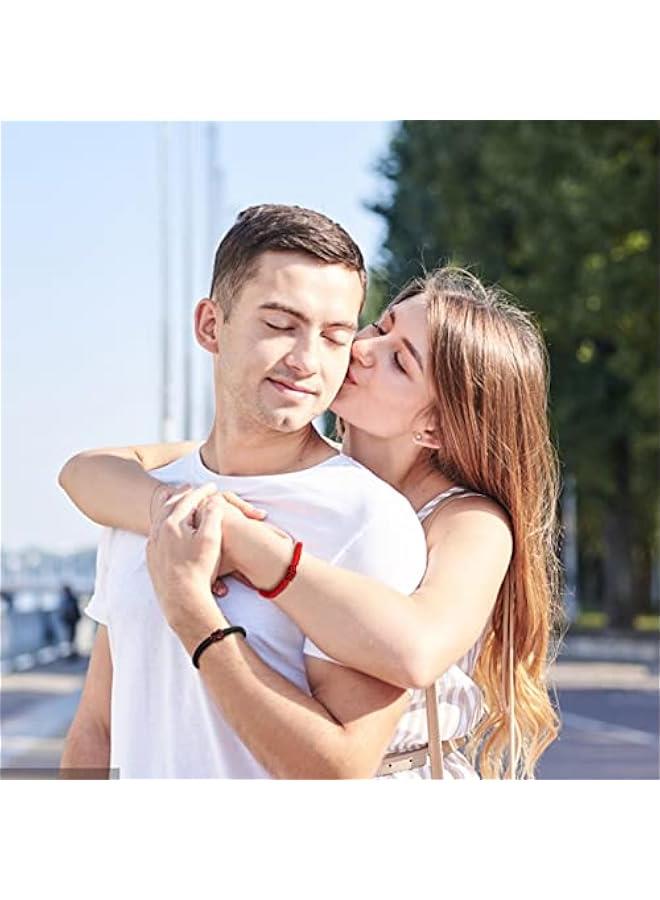ديسيميشن اساور متطابقة للازواج والصديق، سلسلة مصير حمراء افكار هدايا للعلاقات لمسافات طويلة لصديقتها - Image 4