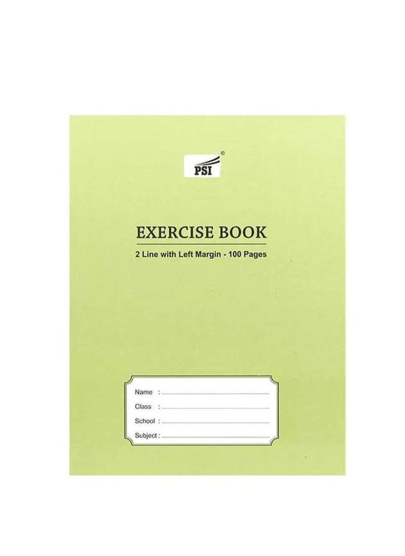 Psi Two Line Exercise Book, 100 Pages Green  - Image 2