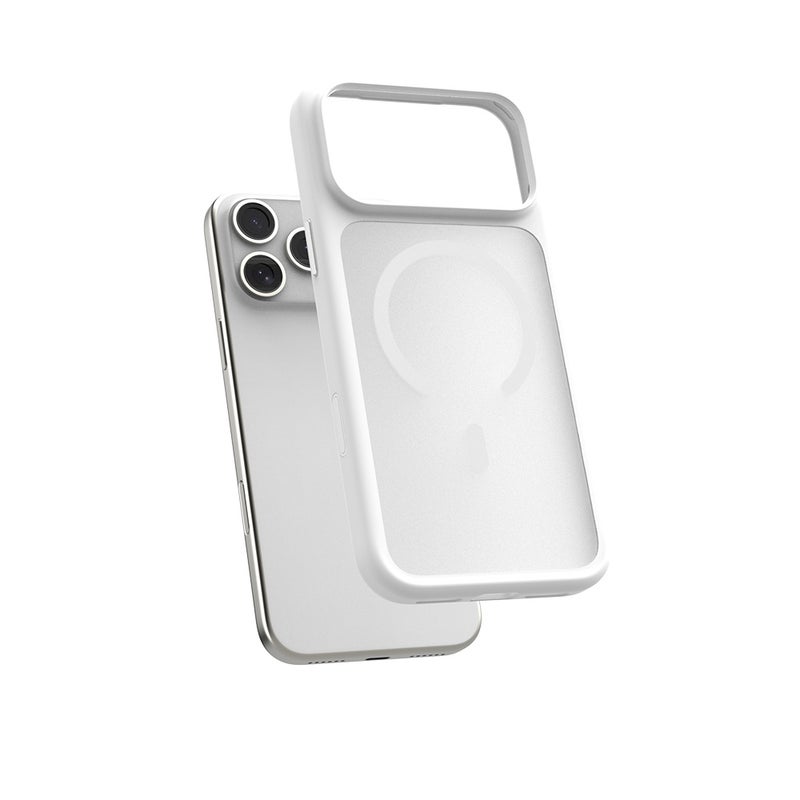 AURORA POWER SUPPORT IPHONE 17 PRO MAX SOLID WHITE AIR MAG FROST WITH CAMERA BUTTON - Image 3
