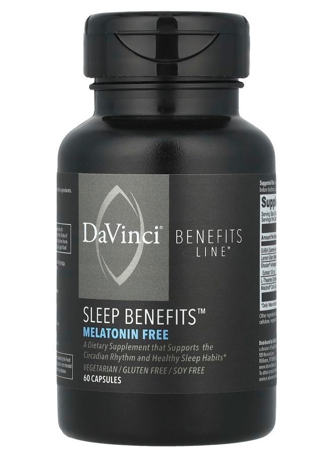 DaVinci Laboratories Sleep Benefits™ Melatonin Free 60 Capsules 