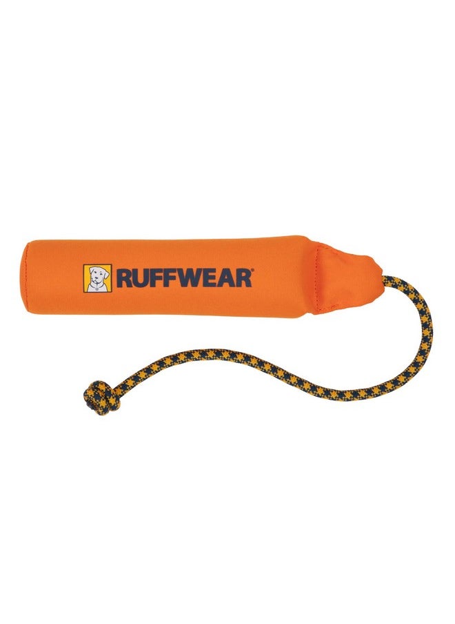 RUFFWEAR Ruffwear Lunker Throw Toy for Dogs - Durable, Soft Fabric Toy with Rope Handle for Fetch and Tug on Land & Water, Campfire Orange, Medium  - Image 2