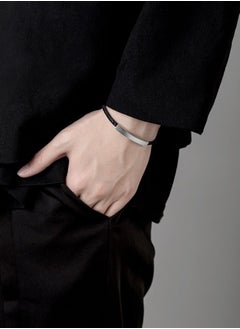 Generic 2 Pieces Stainless Steel Braided Rope Bracelet Ideal as Gift for Couples Men Women  - Image 5