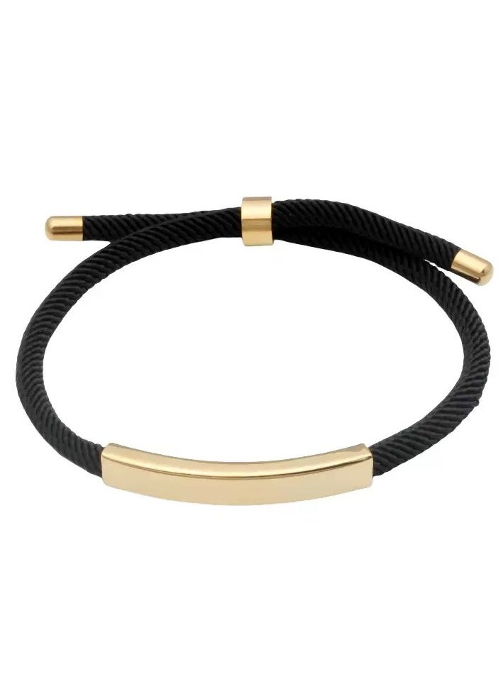2 Pieces Stainless Steel Braided Rope Bracelet Ideal as Gift for Couples Men Women