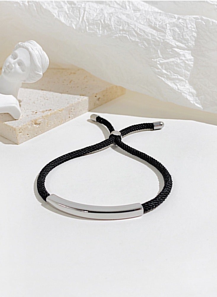 قطعتان من أساور الحبل المنسوج من الفولاذ المقاوم للصدأ - هدية مثالية للأزواج (رجال/نساء) - Image 2