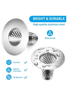 Generic 2PCS Kitchen Sink Strainer Stopper Bathroom Sink Drain Strainers, 1" Small Conical Premium Stainless Steel Porous Hair Catcher, Drainer Filter, Fit for 1.20"-1.60", Depth Than 1.60" Drain Hole  - Image 2