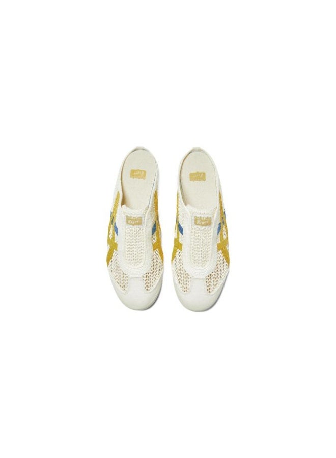 Onitsuka Tiger MEXICO 66 SABOT Summer Casual Slide Sandals - Beige/Yellow/Blue - Image 4