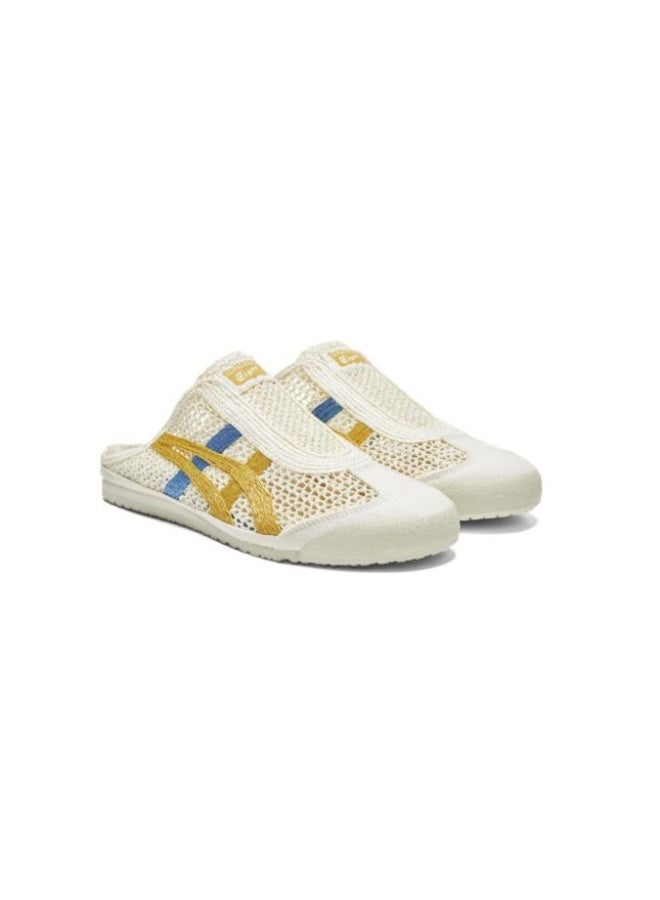 Onitsuka Tiger MEXICO 66 SABOT Summer Casual Slide Sandals - Beige/Yellow/Blue - Image 2
