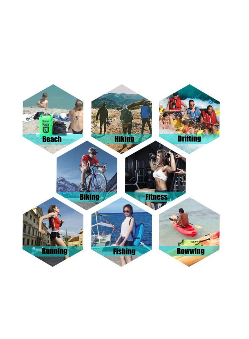 5L PVC Waterproof Swimming Bag Dry Sack 5L Waterproof Floating Dry Gear Bags Outdoor Sport Storage Bag For Boating Fishing Rafting Swimming - Image 5