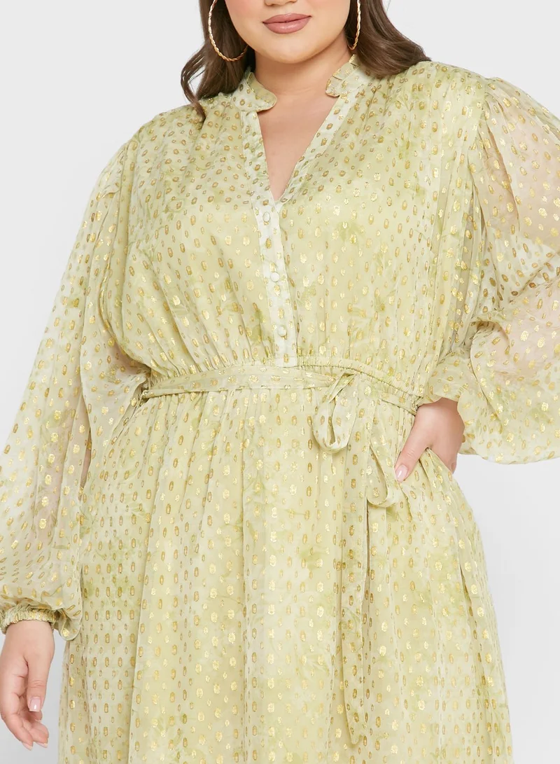 River Island Plus Frill Hem Dress