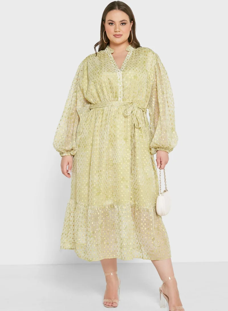 River Island Plus Frill Hem Dress