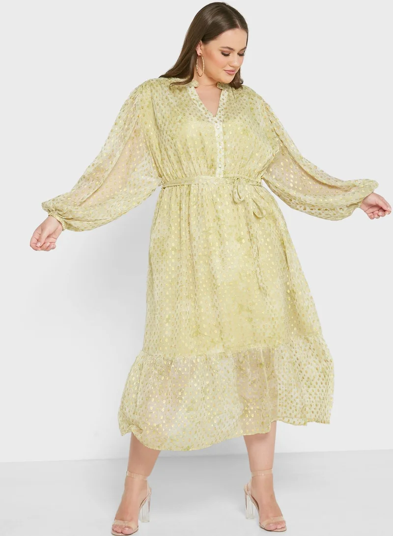 River Island Plus Frill Hem Dress