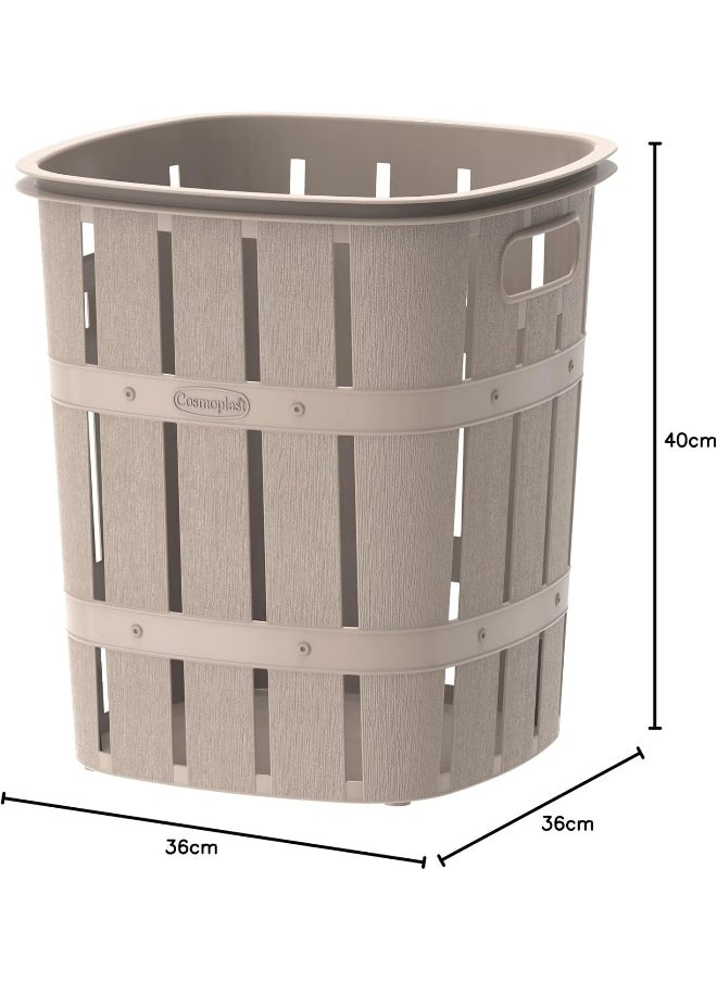Cosmoplast - 33L Cedargrain Laundry Bin - Image 1