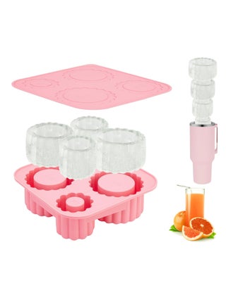 Ice Cube Tray for Stanley Cup, Silicone Ice Cube Mold With Lid for 20oz 30oz 40oz Tumblers, Easy Fill and Release, 4 Hollow Cylinder Ice Tray for Whiskey, Cocktails, Drinks, Coffee, Pink - pzsku/ZBBCB09A48617E33964E2Z/45/_/1720596316/8cf1154d-1a88-4ec8-8519-397539ab9af1