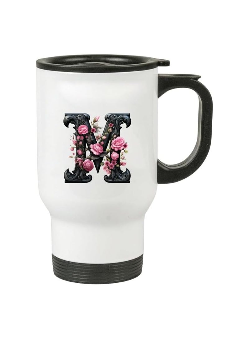 PRINTSHOP4ME Initial Letter Monogram Printed Travel Mug-Coffee-Tea Or Hot And Cold Drinks Dishwasher Safe-Perfect For Coffee And Tea Lovers - Image 2