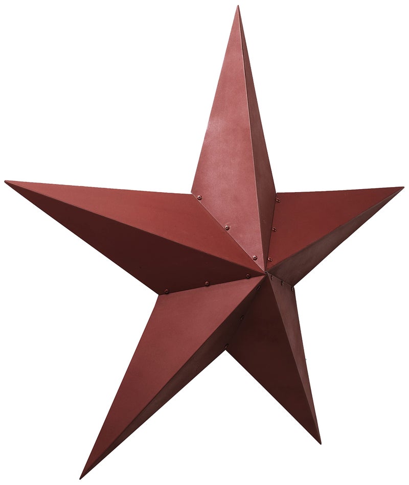 CWI Gifts Metal Barn Star  48 inch Galvanized Hanging Star  Farmhouse Wall Decor  Burgundy