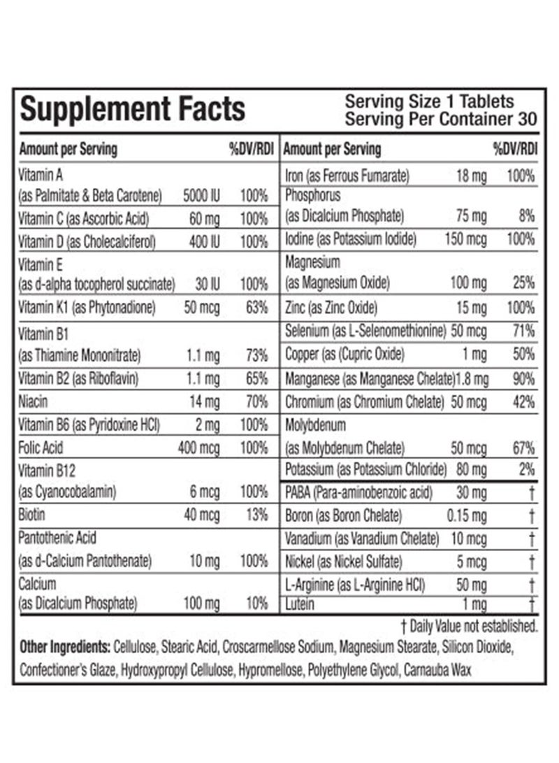 Natural Fervor Megaton Men Super Multivitamin 60 Tablets - Image 4