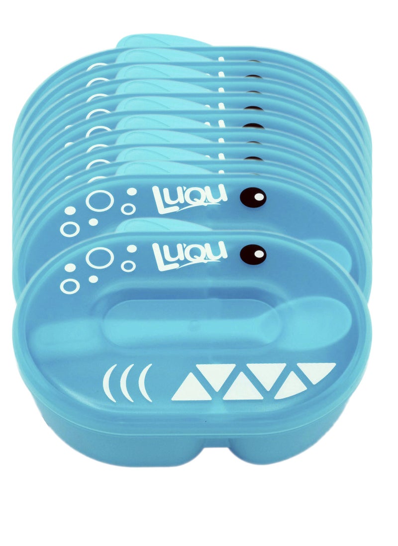 LuQu Feeding Bowl With Spoon-Blue -Pack of 10  - Image 1