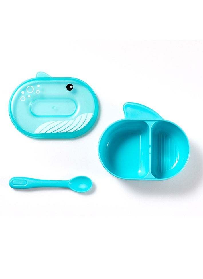 LuQu Feeding Bowl With Spoon-Blue -Pack of 10  - Image 3