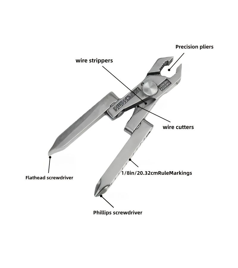 Modern Pocket Sized 85mm Folding Multi Tool Pliers For Repairs Outdoor Emergencies - Image 2