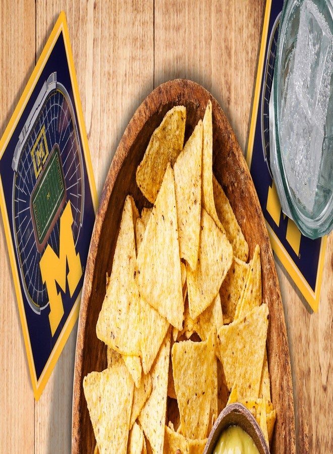 YouTheFan NCAA Michigan Wolverines 3D StadiumView Coasters - Michigan Stadium 4" x 4" - Image 3