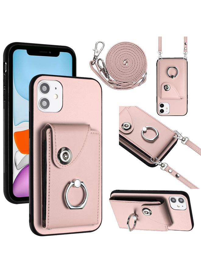 Zaboon Case For iPhone 11 Organ Card Bag Ring Holder Phone Case with Long Lanyard - Image 1