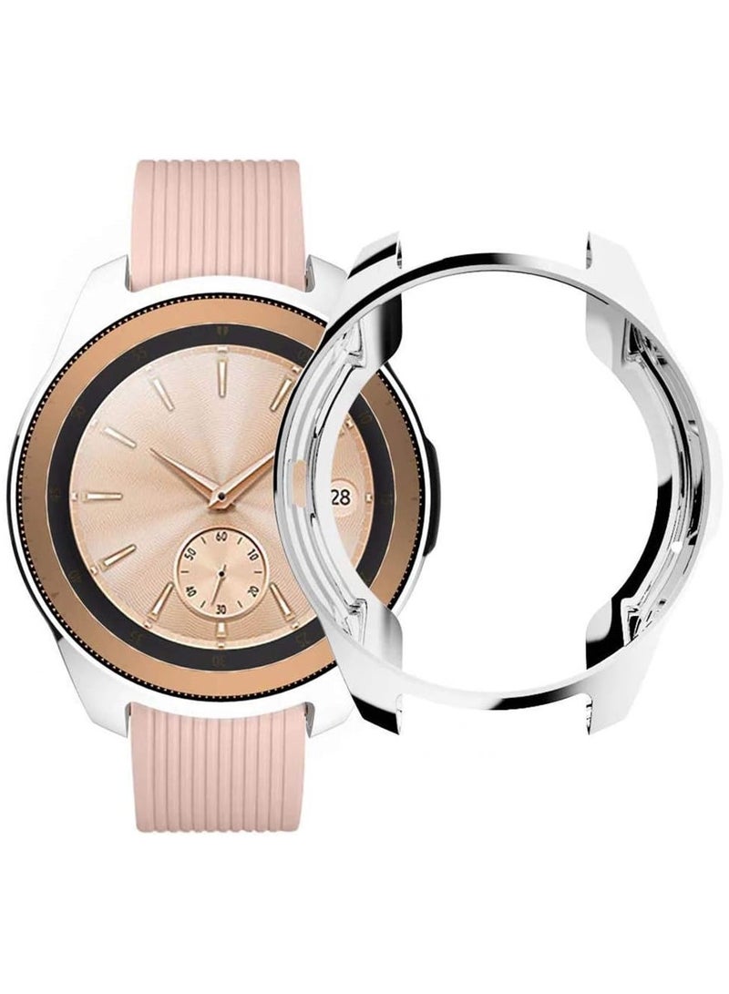 Cover Protective plastic Flexible coated Electroplated anti-Shocks for Samsung Watch Gear S3 (42MM) - Silver - Image 1