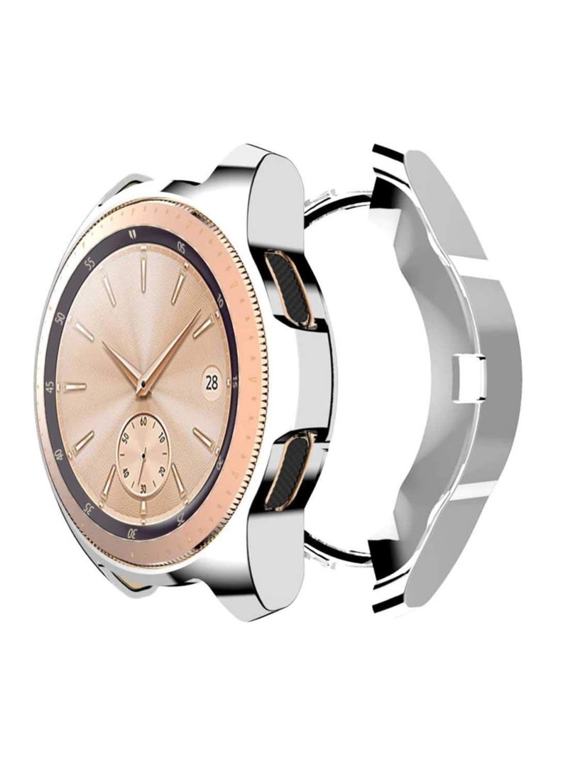 Cover Protective plastic Flexible coated Electroplated anti-Shocks for Samsung Watch Gear S3 (42MM) - Silver - Image 2