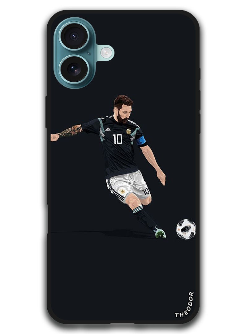 Theodor Protective Case Anti Scratch Shock Proof Bumper Cover For iPhone 16 Plus (6.7)-inch Messi - Image 1