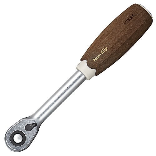 VESSEL HRH3W Woody Ratchet Handle Nonslip Grip Insertion Angle 38 inch 95 mm - Image 1