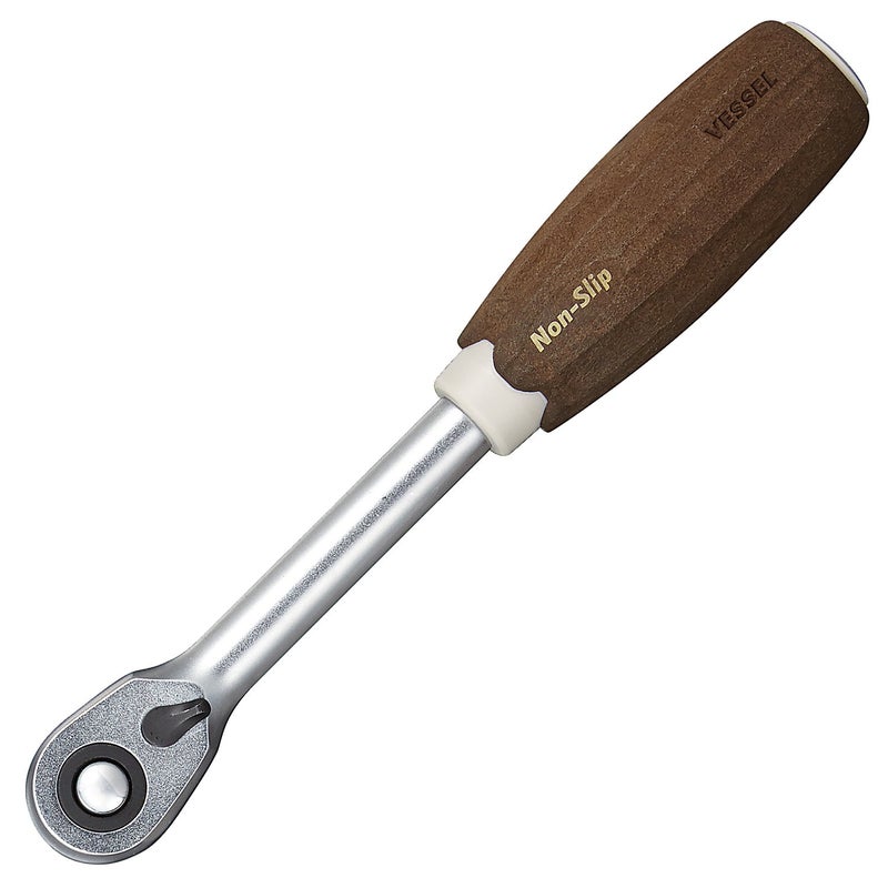 VESSEL HRH3W Woody Ratchet Handle Nonslip Grip Insertion Angle 38 inch 95 mm - Image 2