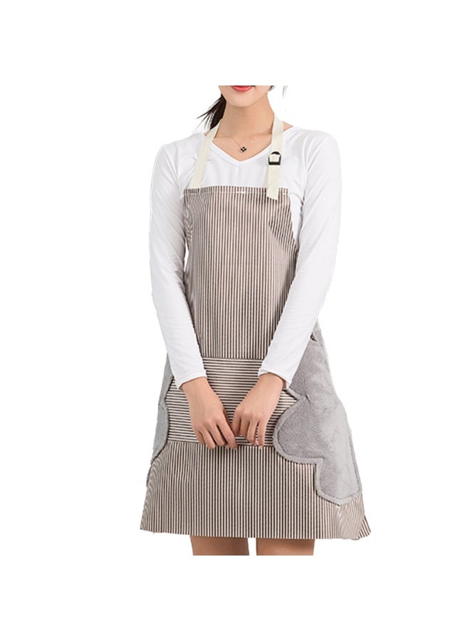 مريلة مقاومة للماء قابلة للتعديل مع جيوب لغسل الأطباق والطبخ واستخدام المطبخ. مرفق بمنشفة لمسح اليدين - Image 1