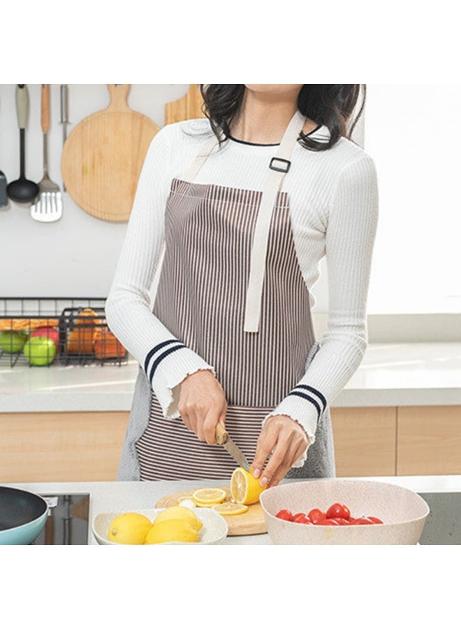 مريلة مقاومة للماء قابلة للتعديل مع جيوب لغسل الأطباق والطبخ واستخدام المطبخ. مرفق بمنشفة لمسح اليدين - Image 4