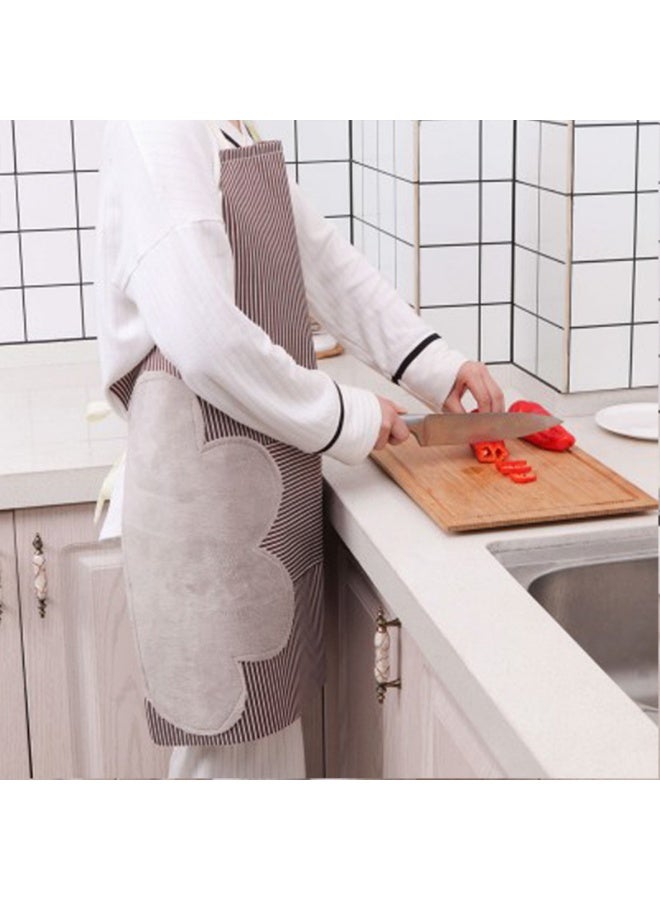 مريلة مقاومة للماء قابلة للتعديل مع جيوب لغسل الأطباق والطبخ واستخدام المطبخ. مرفق بمنشفة لمسح اليدين - Image 3