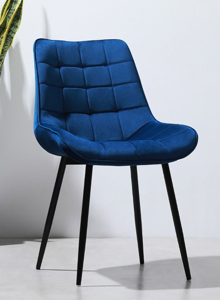 MAPLE HOME DECORATION Maple Home Velvet Chairs Modern Accent Dining Chairs Flannelette Comfy Upholstered Living Room Furniture Leisure Chairs with Golden Metal Leg  - Image 1
