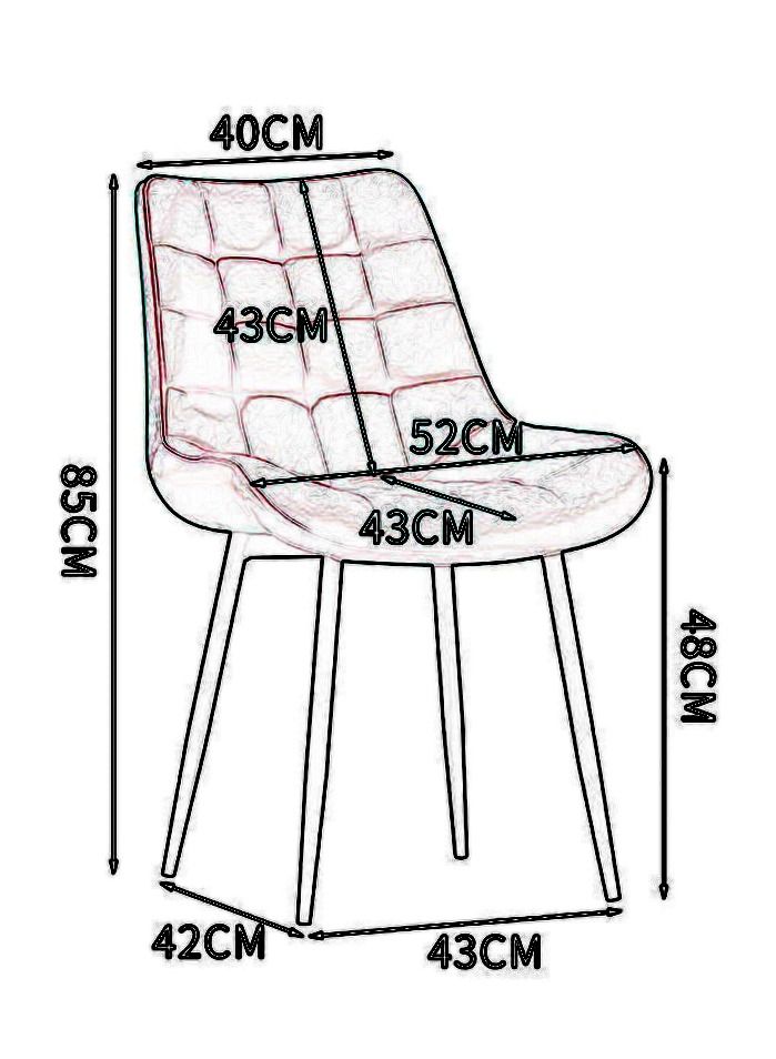MAPLE HOME DECORATION Maple Home Velvet Chairs Modern Accent Dining Chairs Flannelette Comfy Upholstered Living Room Furniture Leisure Chairs with Golden Metal Leg  - Image 5