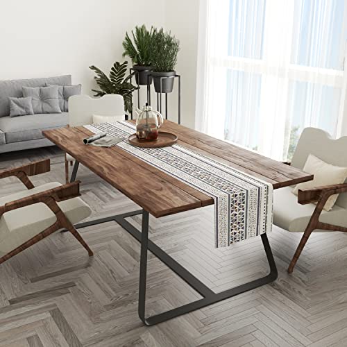 BRICK HOME Geometrical Printed Poly Cotton 4 Seater Table Runner and Bed Runner (13 X 60 Inches) - Image 3
