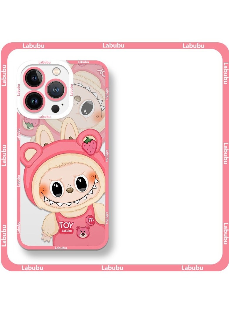 LABUBU Cute labubu Compatible with iPhone Liquid Silicone Case, Full Body Protective Cover, Shockproof, Slim Phone Case for iphone 15Pro Max