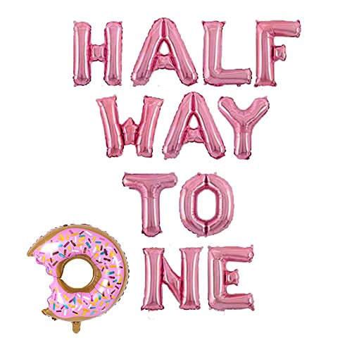 BEOXAGAR Halfway Half Birthday Decorations6 Month Old Decorations For GirlDonut 12 Birthday - Image 1