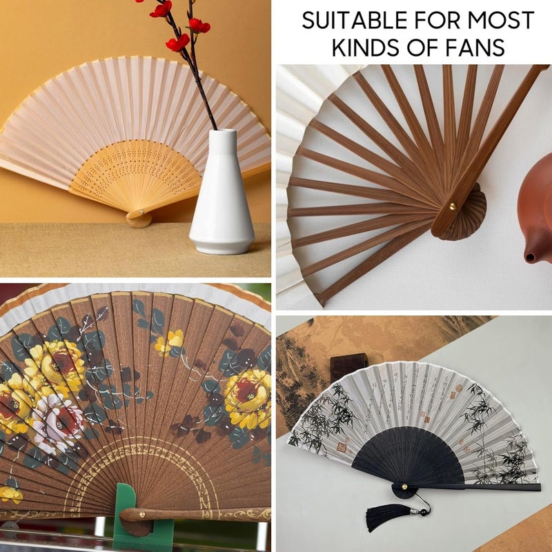 Tehaux Golden Stainless Steel Folding Fan Shaft Rivets and Nuts for Hand Fan Repair 0.82 x 0.19 Inch - Image 5